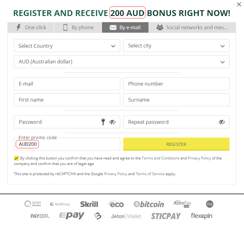 Signup Form Australia